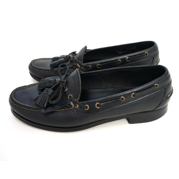 Polo Ralph Lauren Tassel Penny Loafers Black Leather Mens 9.5 main image 10